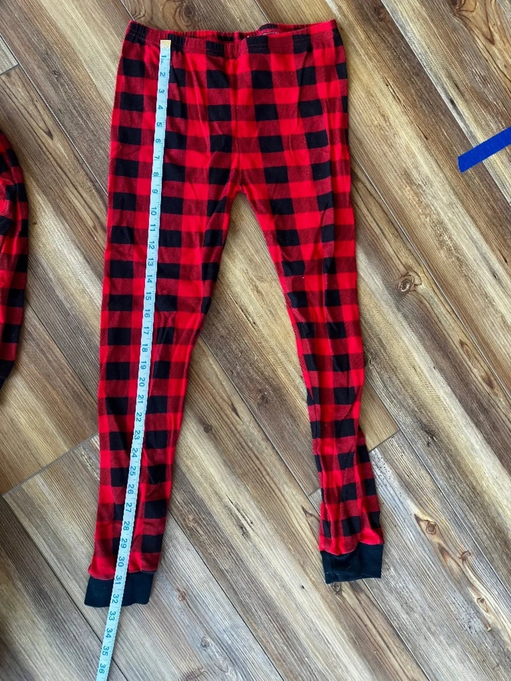 Boys, Pajama Set, Size L (16 small) Plaid Truck with Tree on Gray Little Pajamas